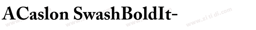ACaslon SwashBoldIt字体转换